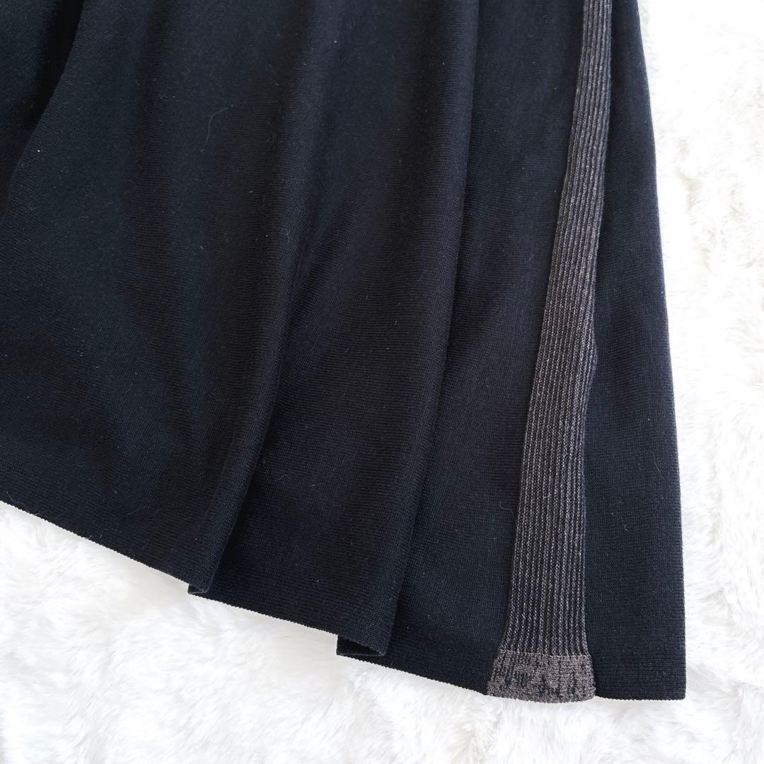 PAMEO POSE Chain Line Knit Dress ロング 黒