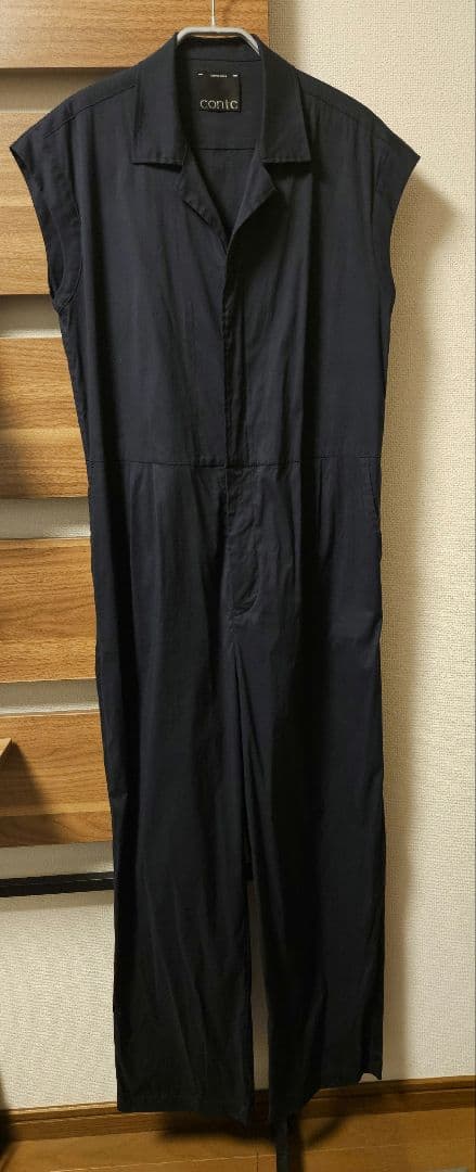 coa conte オープンカラー オールインワン ネイビー