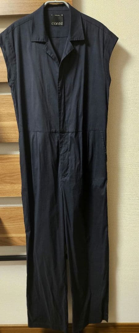 coa conte オープンカラー オールインワン ネイビー