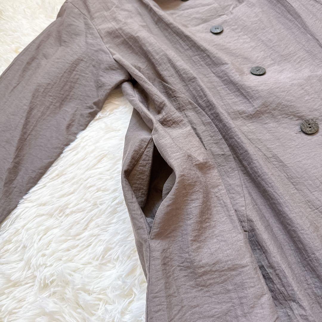 センソユニコ　慈雨　ナイロンコート　変形　コクーン　ショールカラー　サイズ40