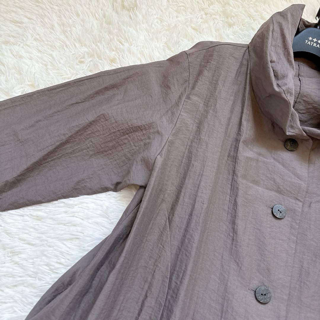 センソユニコ　慈雨　ナイロンコート　変形　コクーン　ショールカラー　サイズ40