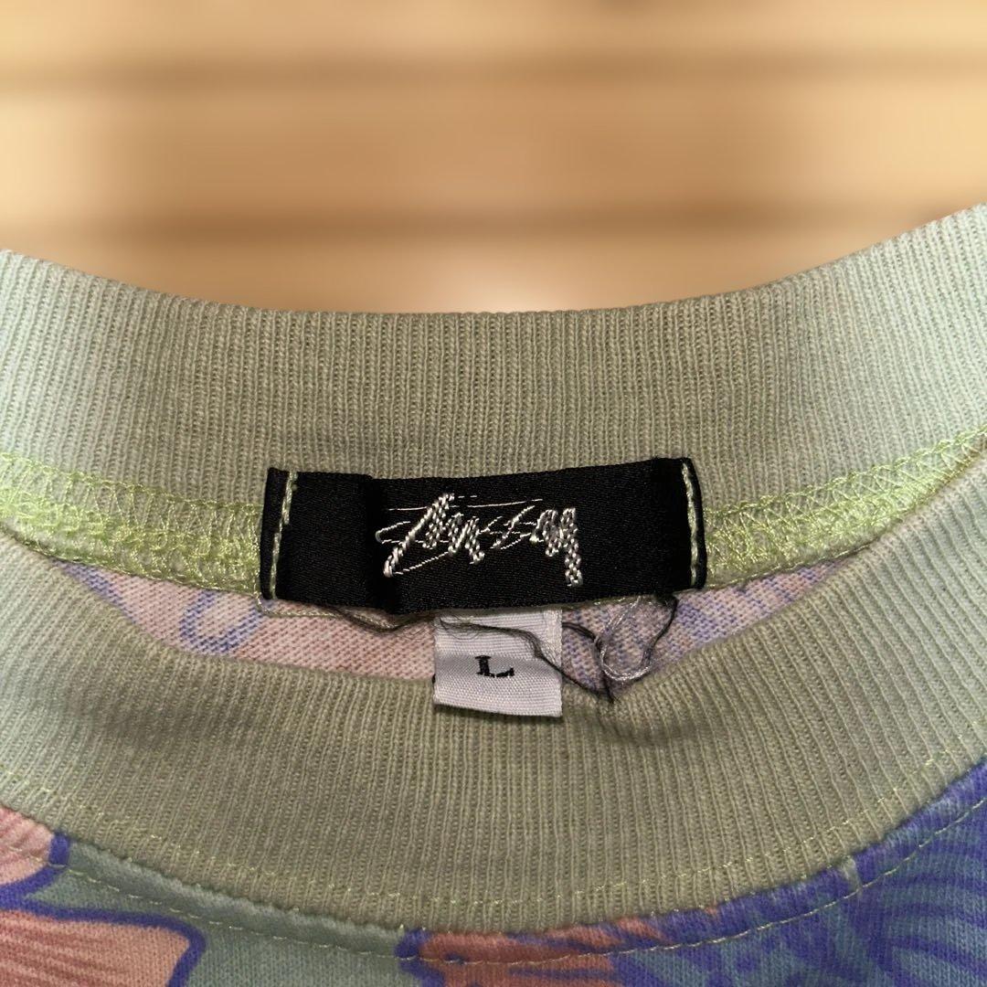 か*ギ様 Stussy フラワーパターン Tシャツ Lサイズ