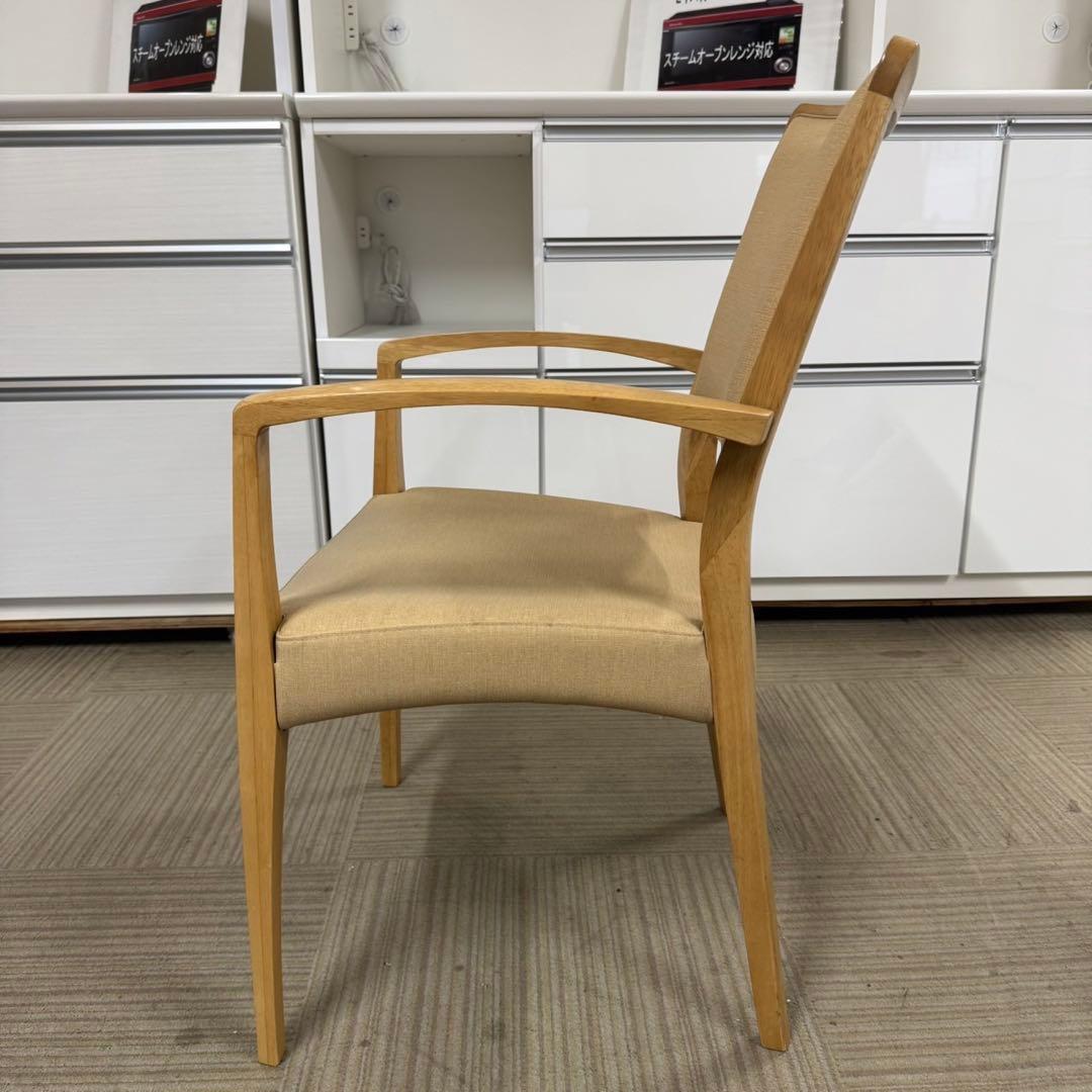 【超美品‼️】高級♪カリモク家具 ダイニングチェア アームチェア コントラクト布製