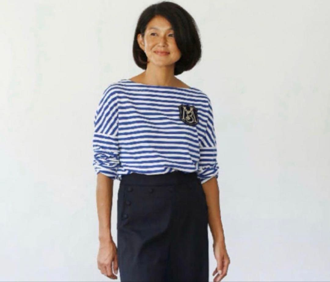 マディソンブルー　ボーダーカットソー