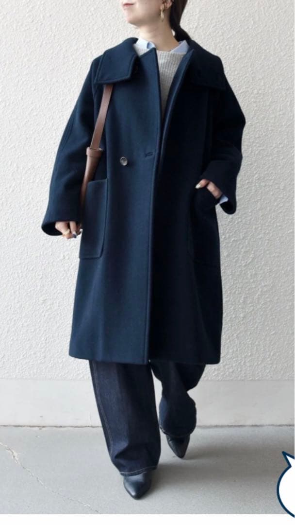 SHIPS any: PURE WOOL スタンド ＆ ビッグカラー コート