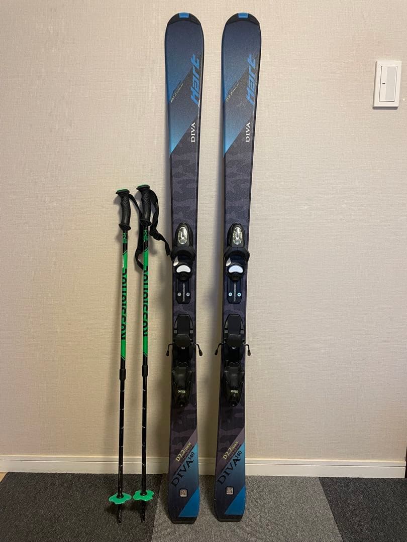140センチHart Diva スキーセット ストック付き