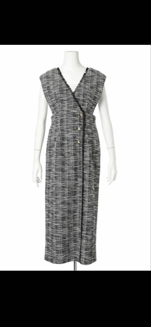 【Apuweiser-riche】ラップツイードジャンスカ