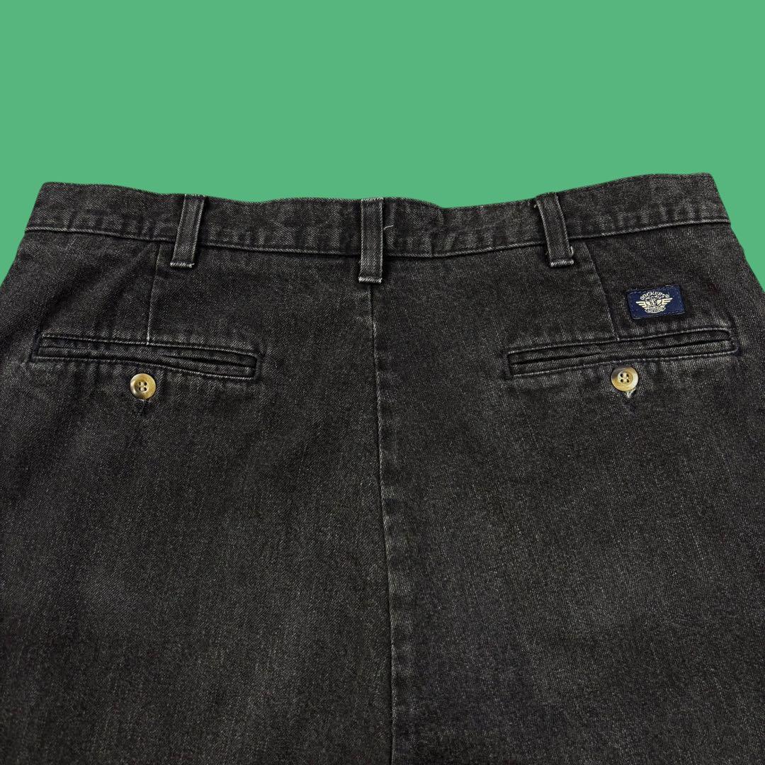 90s Dockers 2タック ブラックデニムスラックス W34 Levi's