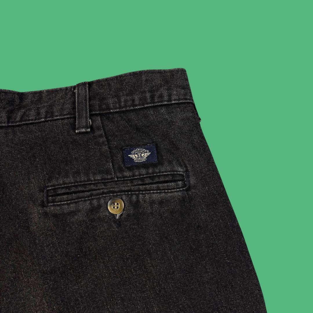90s Dockers 2タック ブラックデニムスラックス W34 Levi's