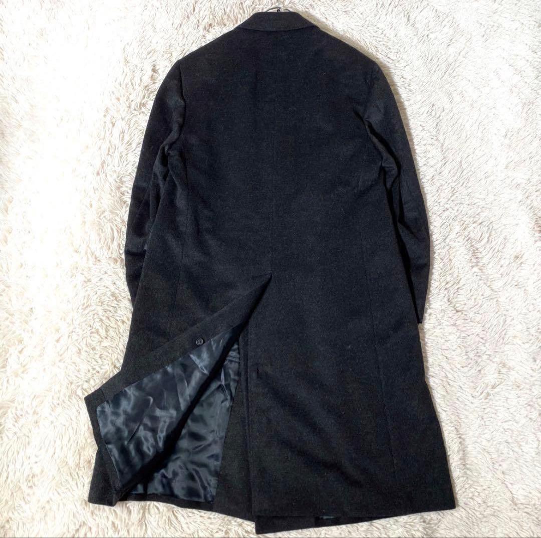 美品 ポールスチュアート 本国ライン カシミア混ダブルチェスターコート カナダ製