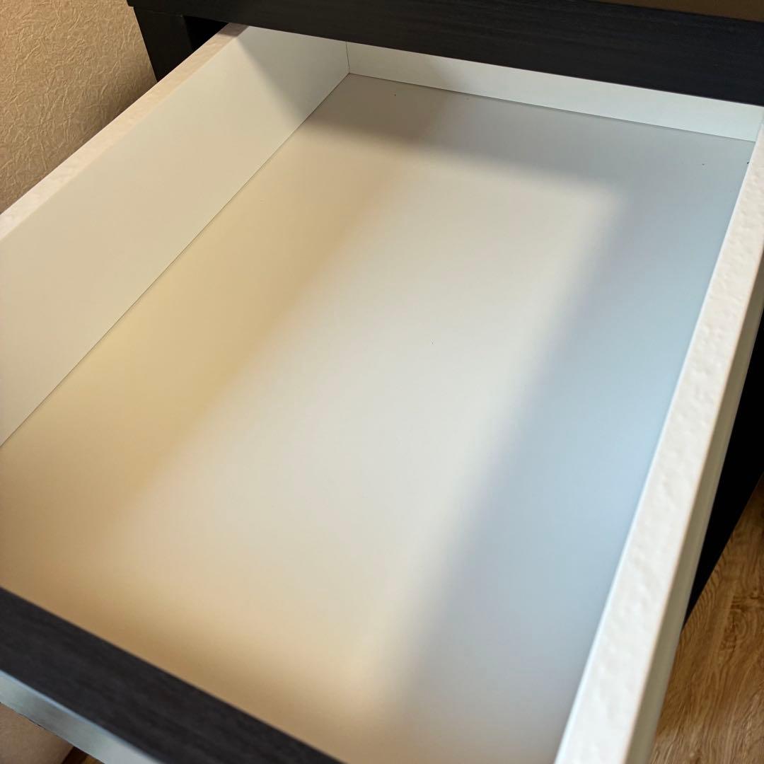 【直接引き渡し】IKEA ミッケ 黒　作業机 学習机 デスク テーブル引出し