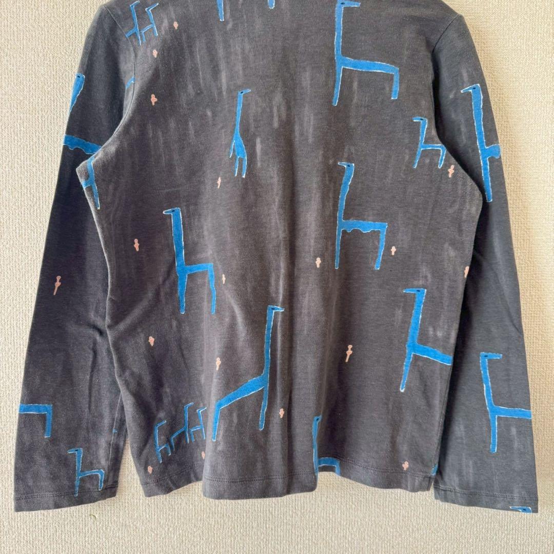 【ミナペルホネン】長袖　カットソー　動物柄　綿　グレー　サイズ38