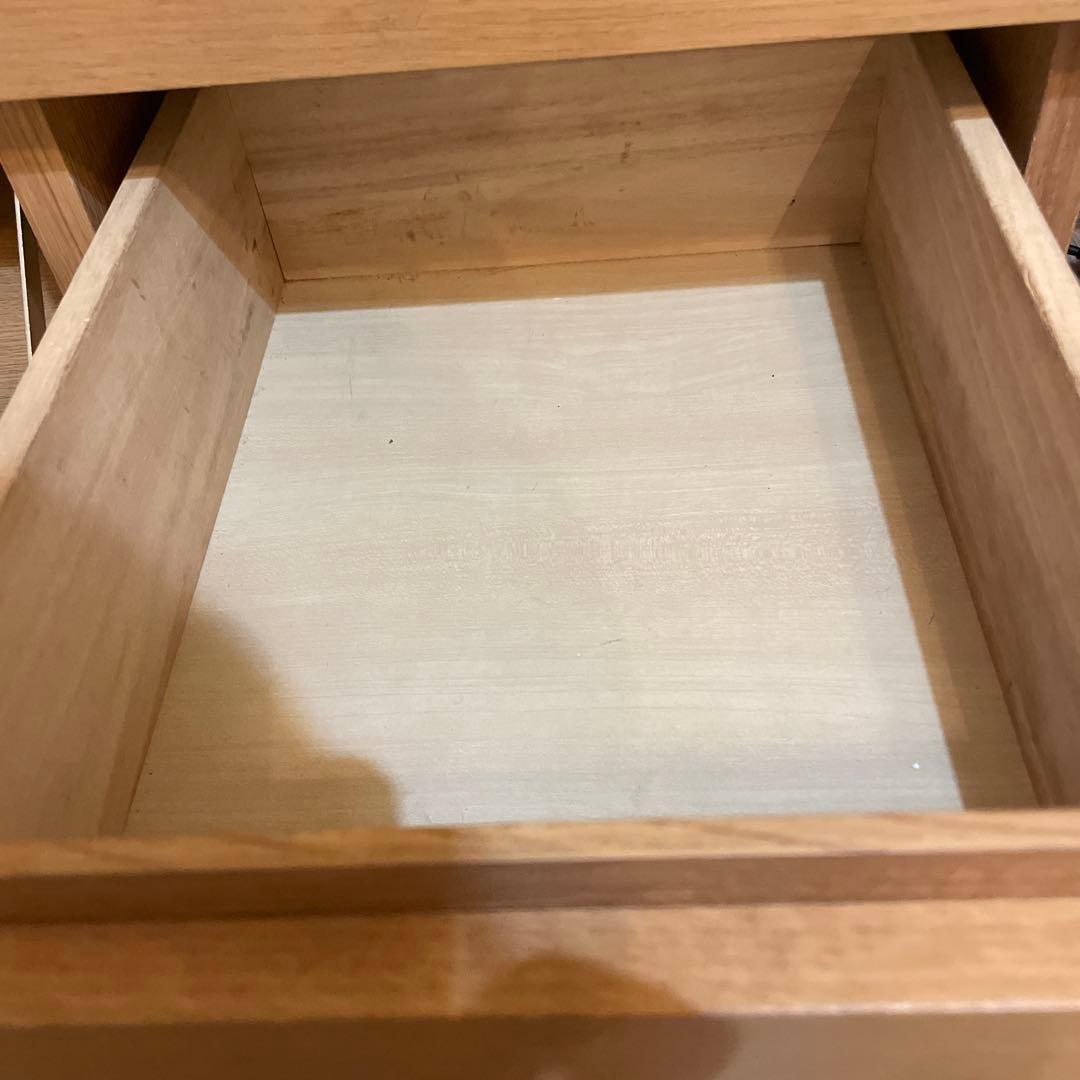 音*人様 無印良品 ナチュラルウッド テレビ台 ガラス扉付き　使用感あり