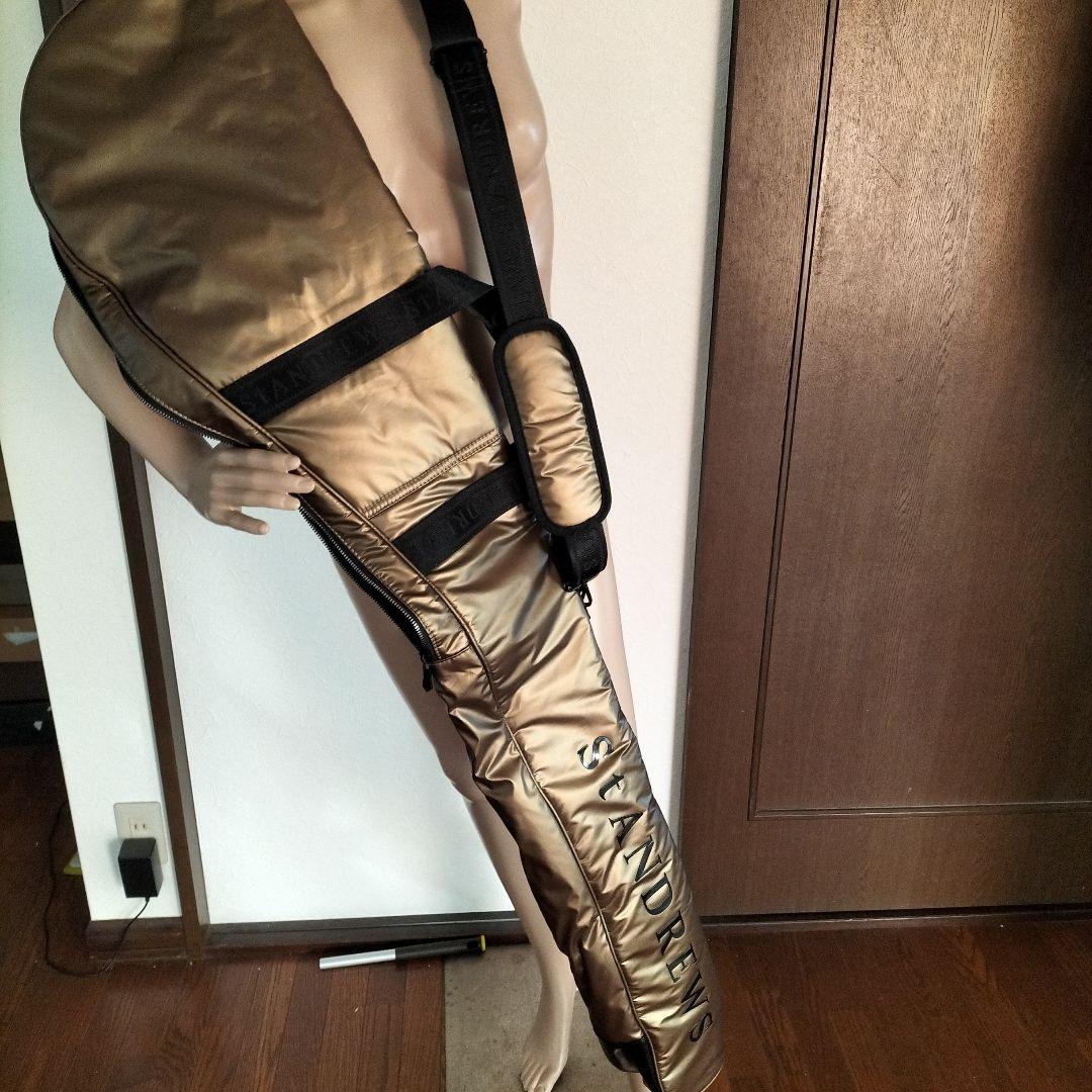 数回使用STANDREWS ゴルフバッグ ショルダータイプ ゴールド