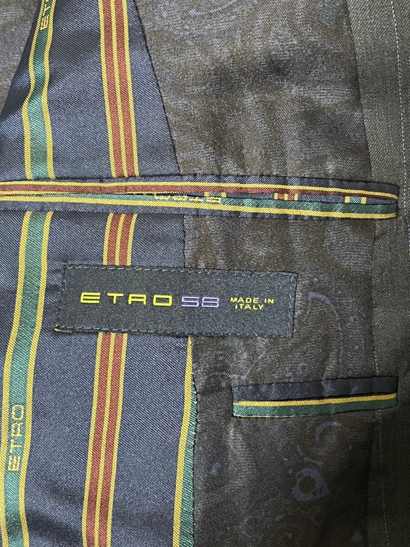 TJ　ETRO ストライプスーツ 58