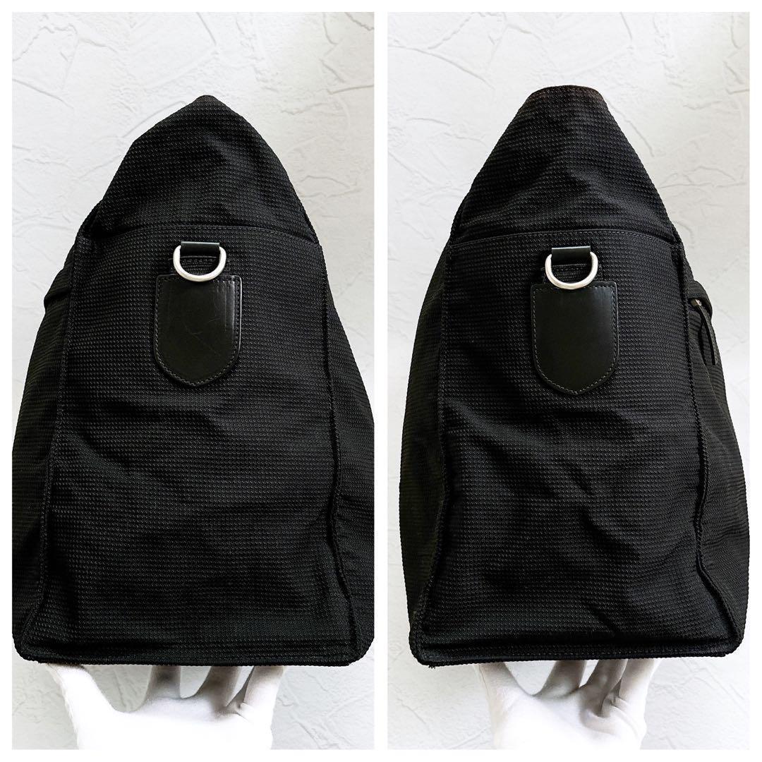 《美品》 HUNTING WORLD 大容量 2way ボストンバッグ ロゴ 黒