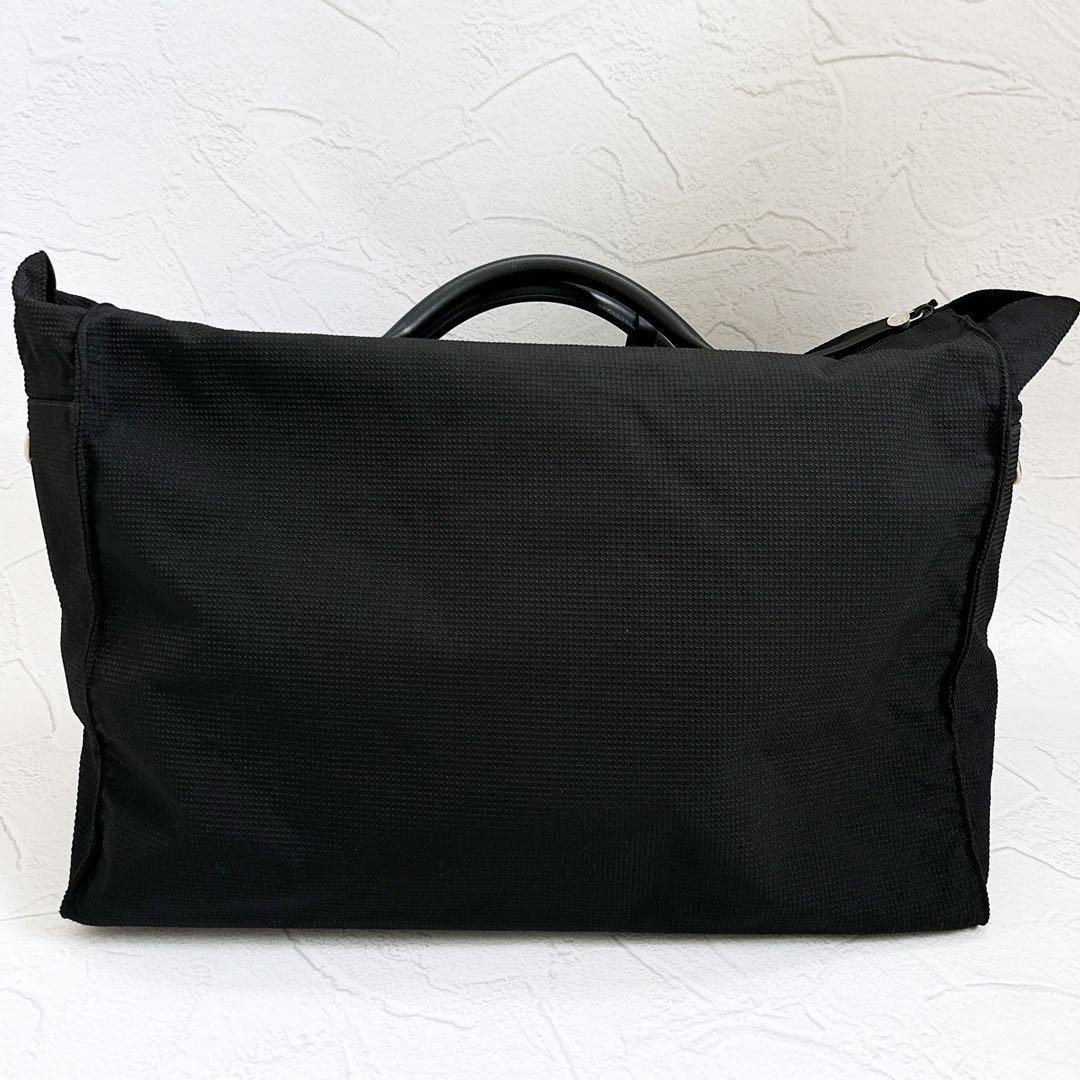 《美品》 HUNTING WORLD 大容量 2way ボストンバッグ ロゴ 黒