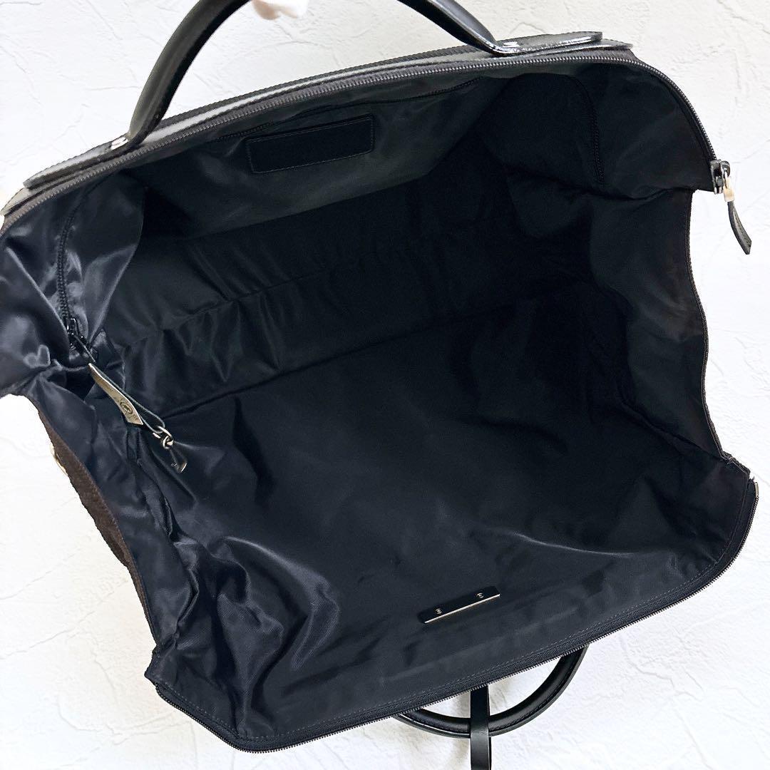 《美品》 HUNTING WORLD 大容量 2way ボストンバッグ ロゴ 黒