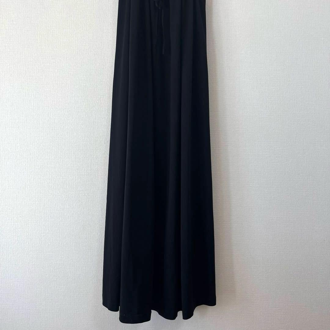 週末値下げ❣️CABaN【美品】キュプラジャージー ギャザーキャミワンピ S 黒♦︎