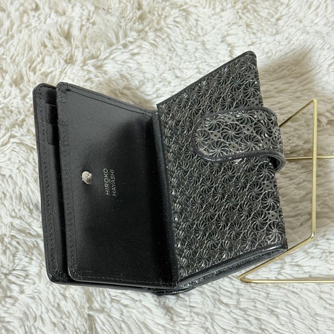 ⭐️新品未使用⭐️　ヒロコハヤシ　GIRASOLE　二つ折り財布　メタリック加工