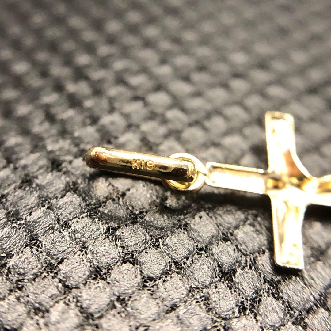K18 クロス モチーフ ペンダント トップ 18金 イエローゴールド
