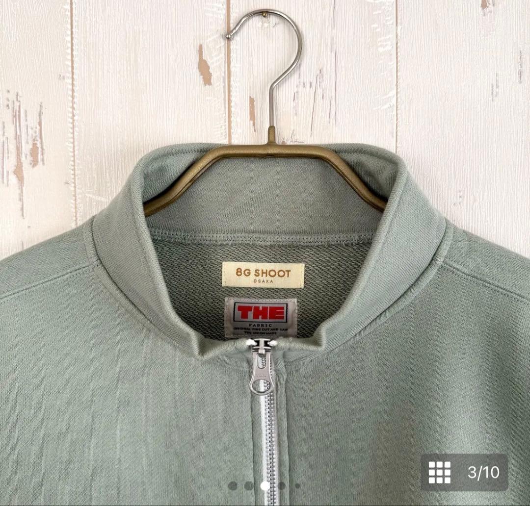 お*読様 8G SHOOT ハーフジップスウェット ミントグリーン XL