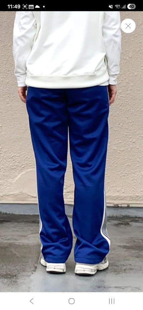 ブックNeedles トラックパンツ Poly smooth-