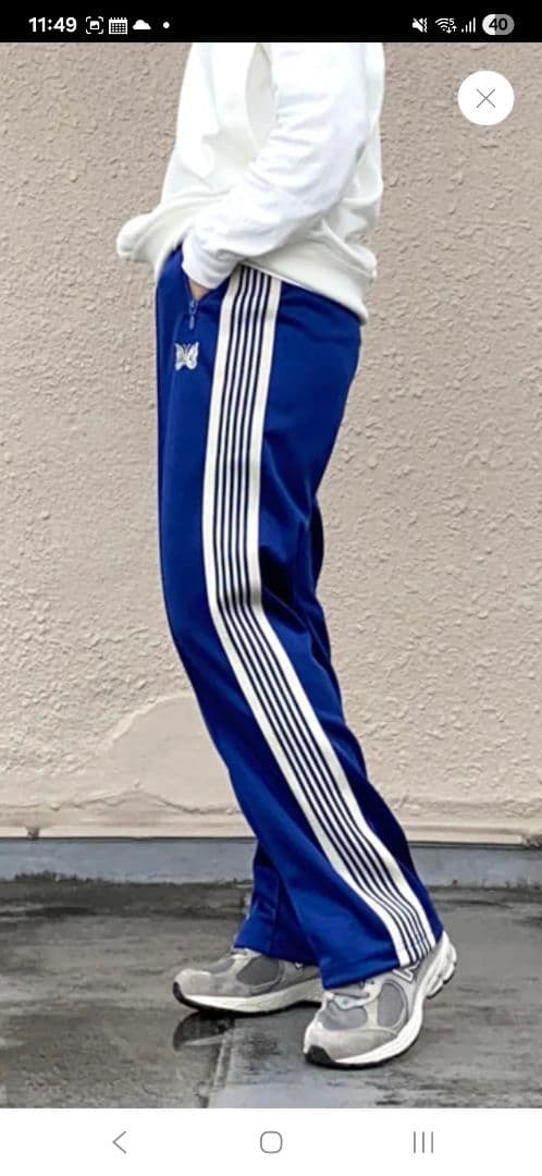 ブックNeedles トラックパンツ Poly smooth-