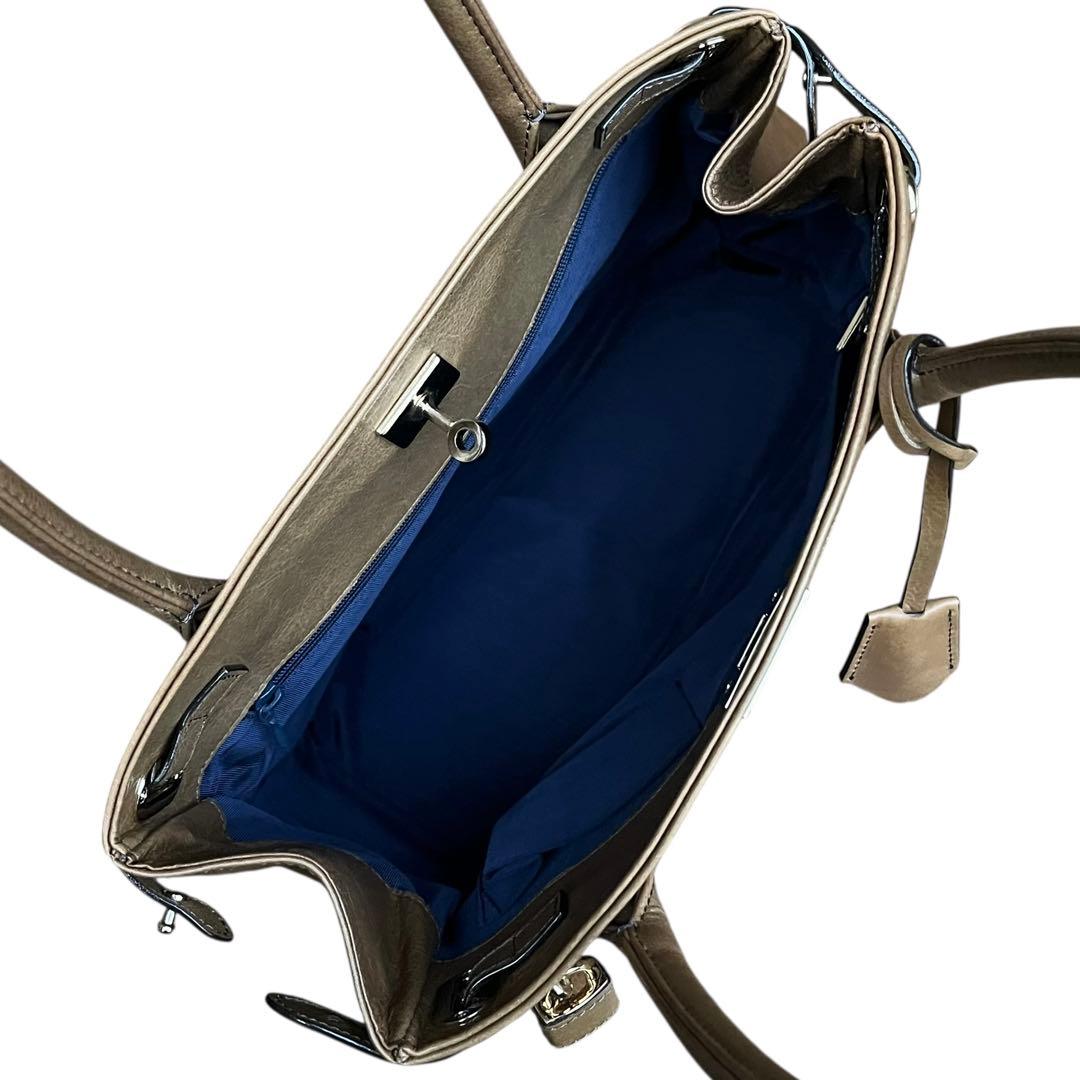 極美品 HAMANO クラッシーアーバントート ミニ ゴールド金具 南京錠 底鋲