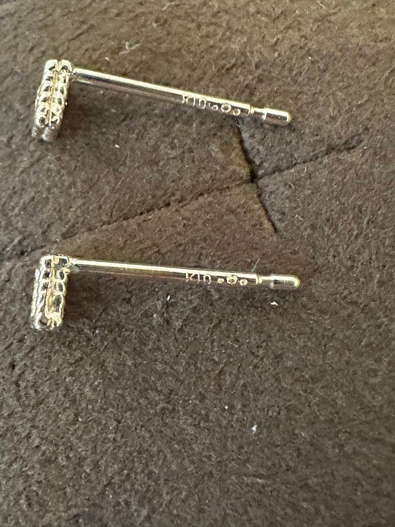 ココシュニック COCOSHNIK K10 イエロゴールド ダイヤモンドピアス