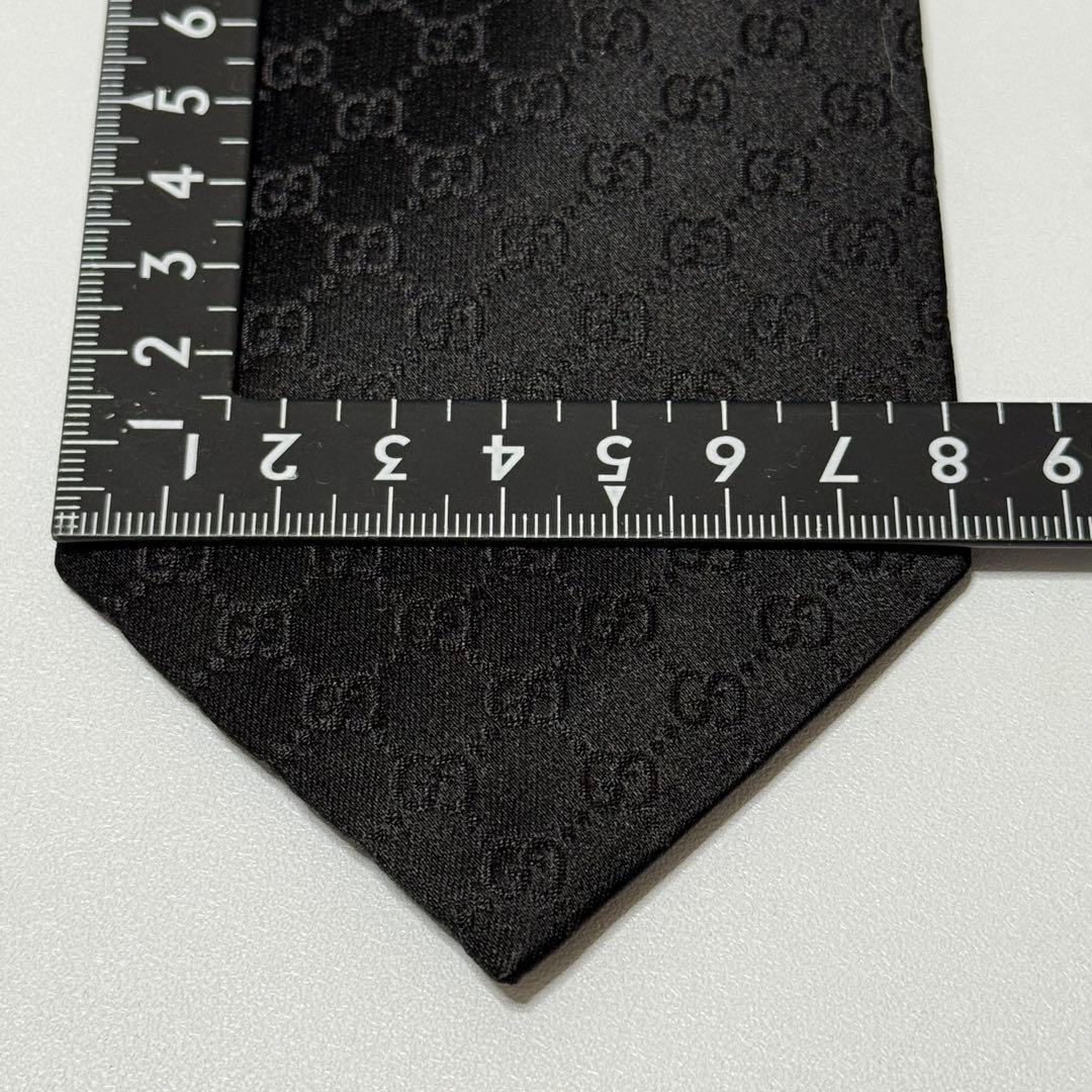 GUCCI gg 総柄 ブラック／黒色 ネクタイ 069039