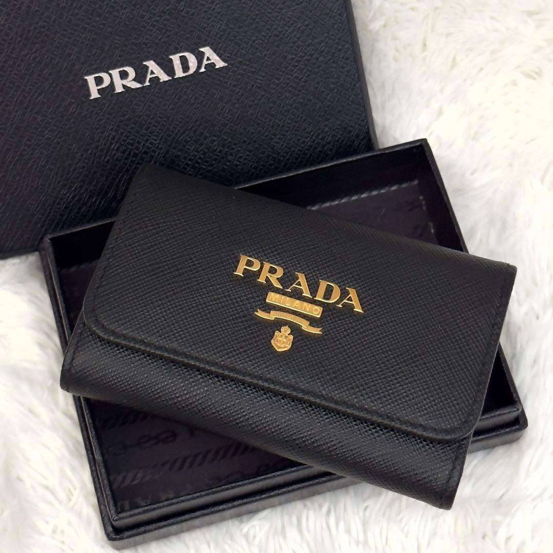 極美品⭐️現行 RFID内蔵 PRADA プラダ サフィアーノ レザー キーケース