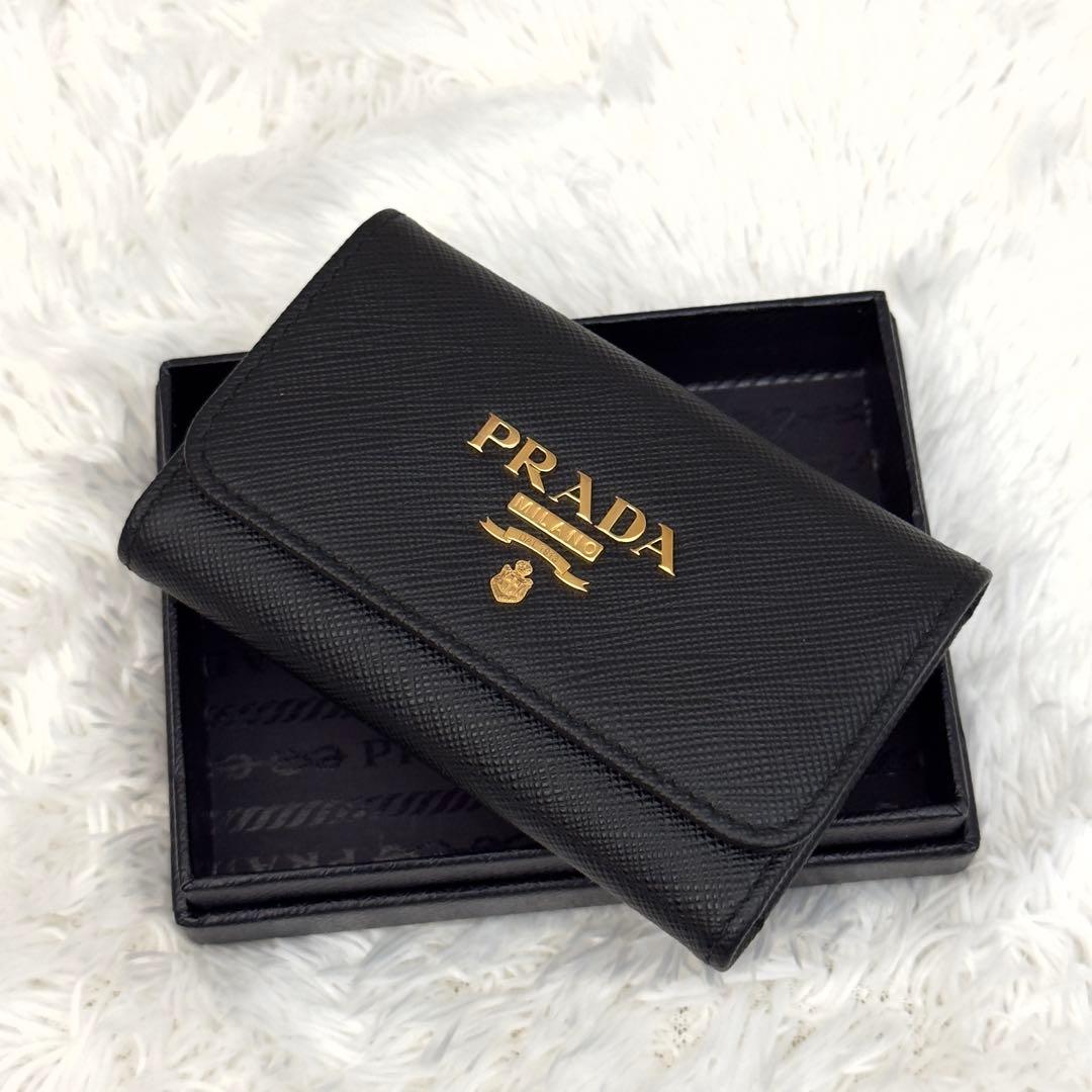 極美品⭐️現行 RFID内蔵 PRADA プラダ サフィアーノ レザー キーケース