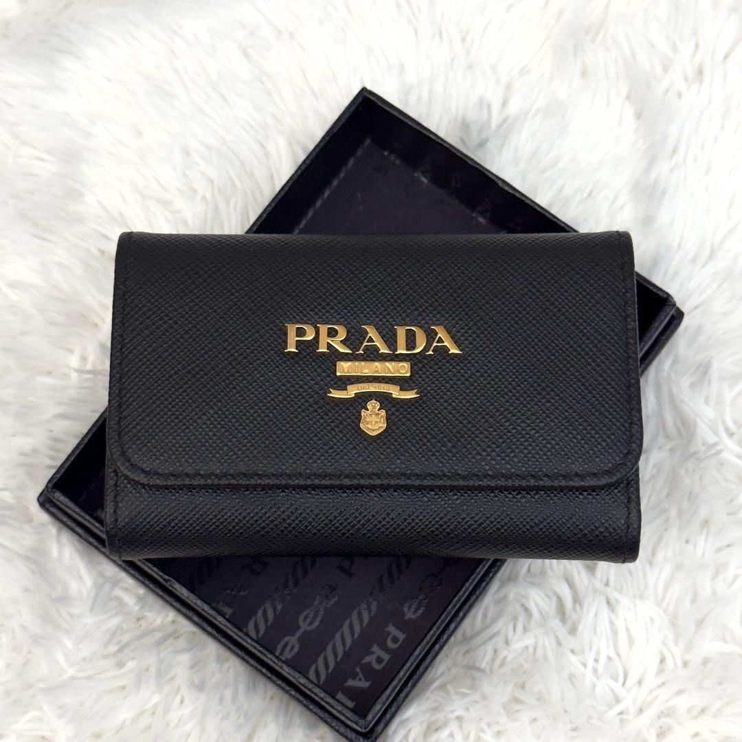 極美品⭐️現行 RFID内蔵 PRADA プラダ サフィアーノ レザー キーケース