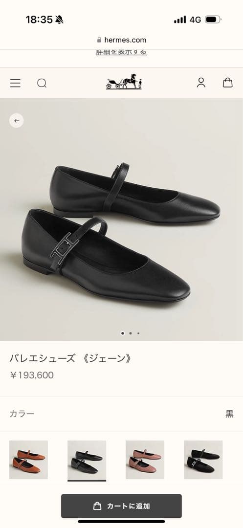 pocoran様ご購入予定 本日値下げ！エルメス バレエシューズ（ジェーン）