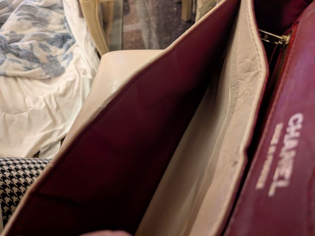 CHANEL ダブルフラップアイボリー バッグ