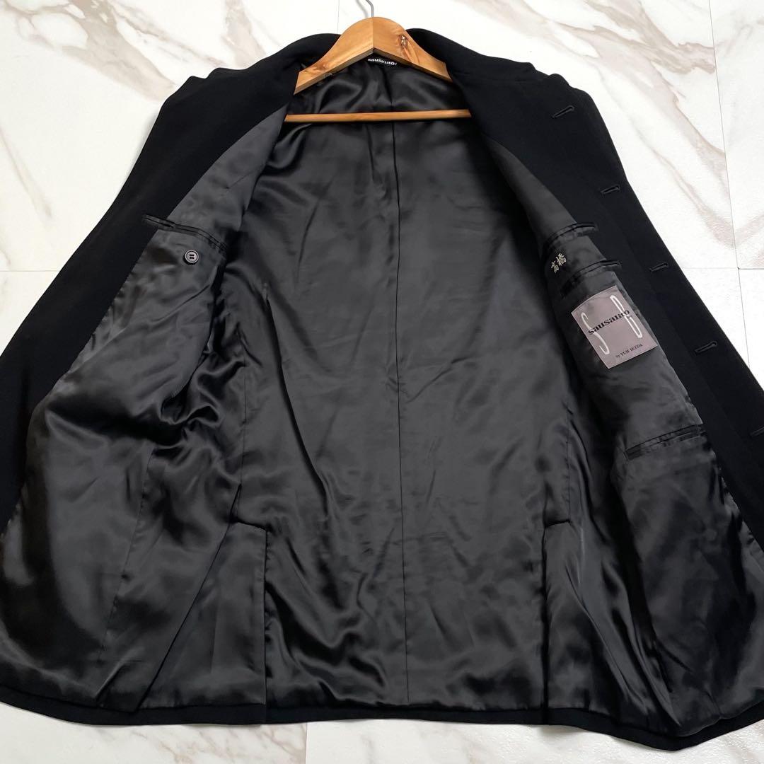 【美品✨】マオカラー スーツ セットアップ 比翼 sausaito 黒 A6