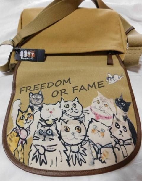 日本製マンハッタナーズ　ベーカリーショルダーバッグ　ペディグリー猫