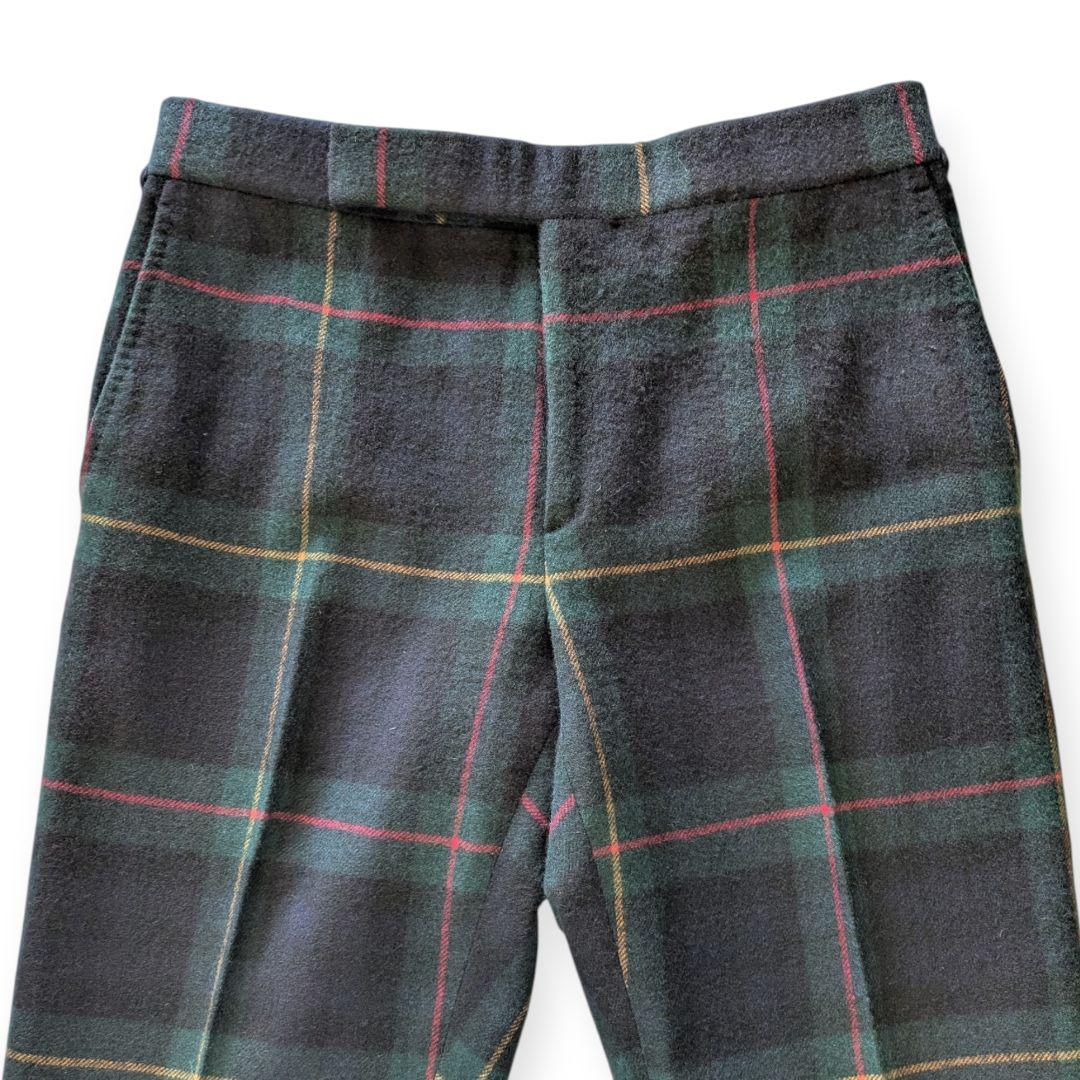 RALPH LAUREN PURPLE LABEL カシミヤチェックスラックス