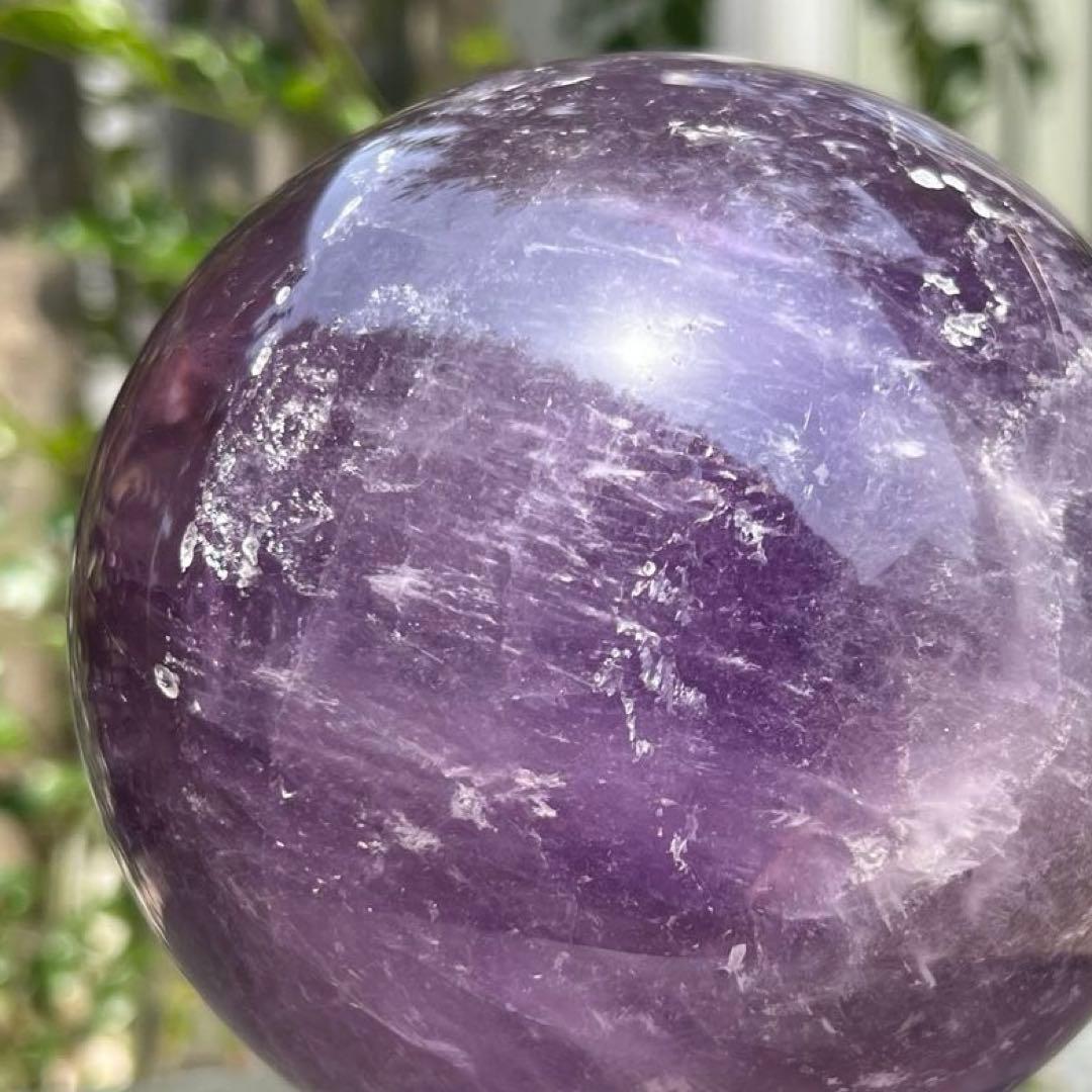 ✮美宝珠✮偉大なる迫力✮超美濃紫水晶✮レインボー アメジスト 丸玉 天然石 原石