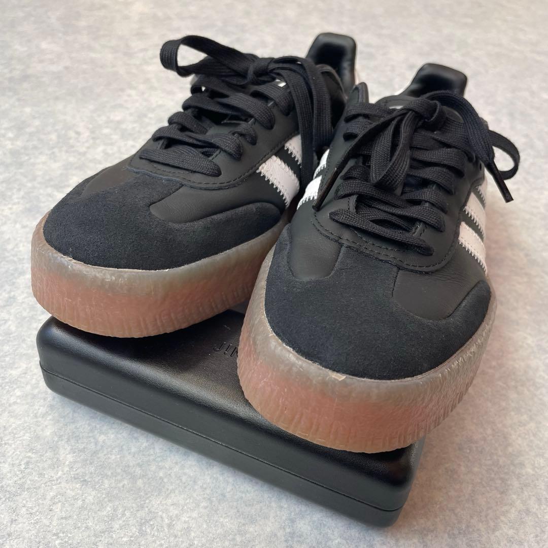 【極美品】adidas SAMBAE W JI1350 厚底 24.5 ブラック