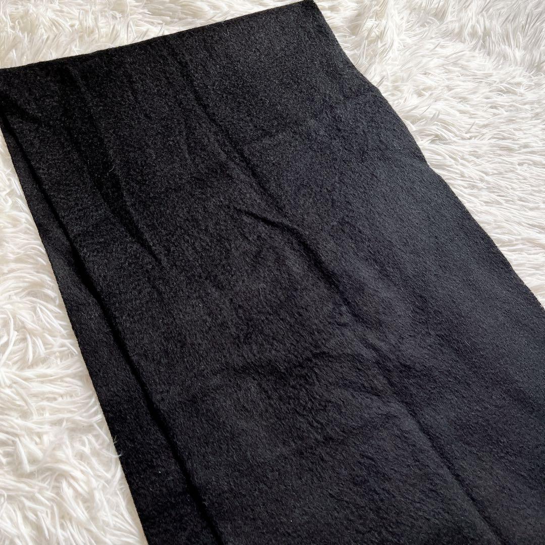 最高級✨ロロピアーナ カシミヤ100%マフラー 黒 イタリア製 ヴィンテージ