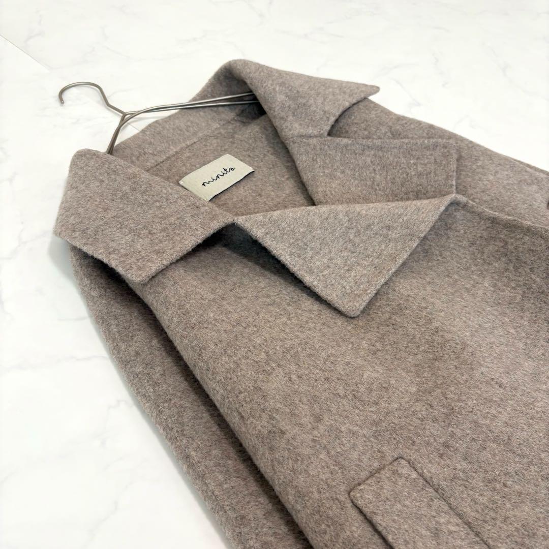 23AW✨️未使用級　ミニッツ　ショートコート　ウールリバー仕立て　モカベージュ