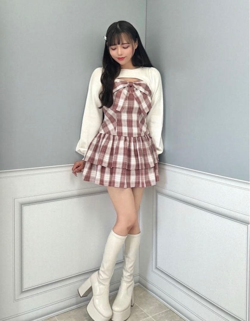 ♡evelyn♡ リボンボレロワンピース