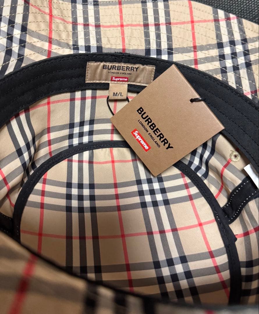 SUPREME BURBERRY バケットハット M/L 新品未使用