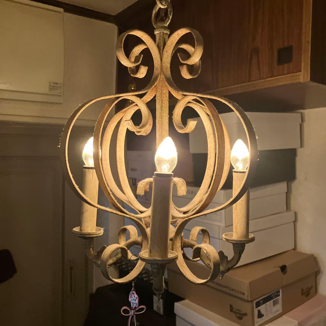 アンティーク照明　アンティークシーリングライト　ミッドセンチュリーシャビーシック