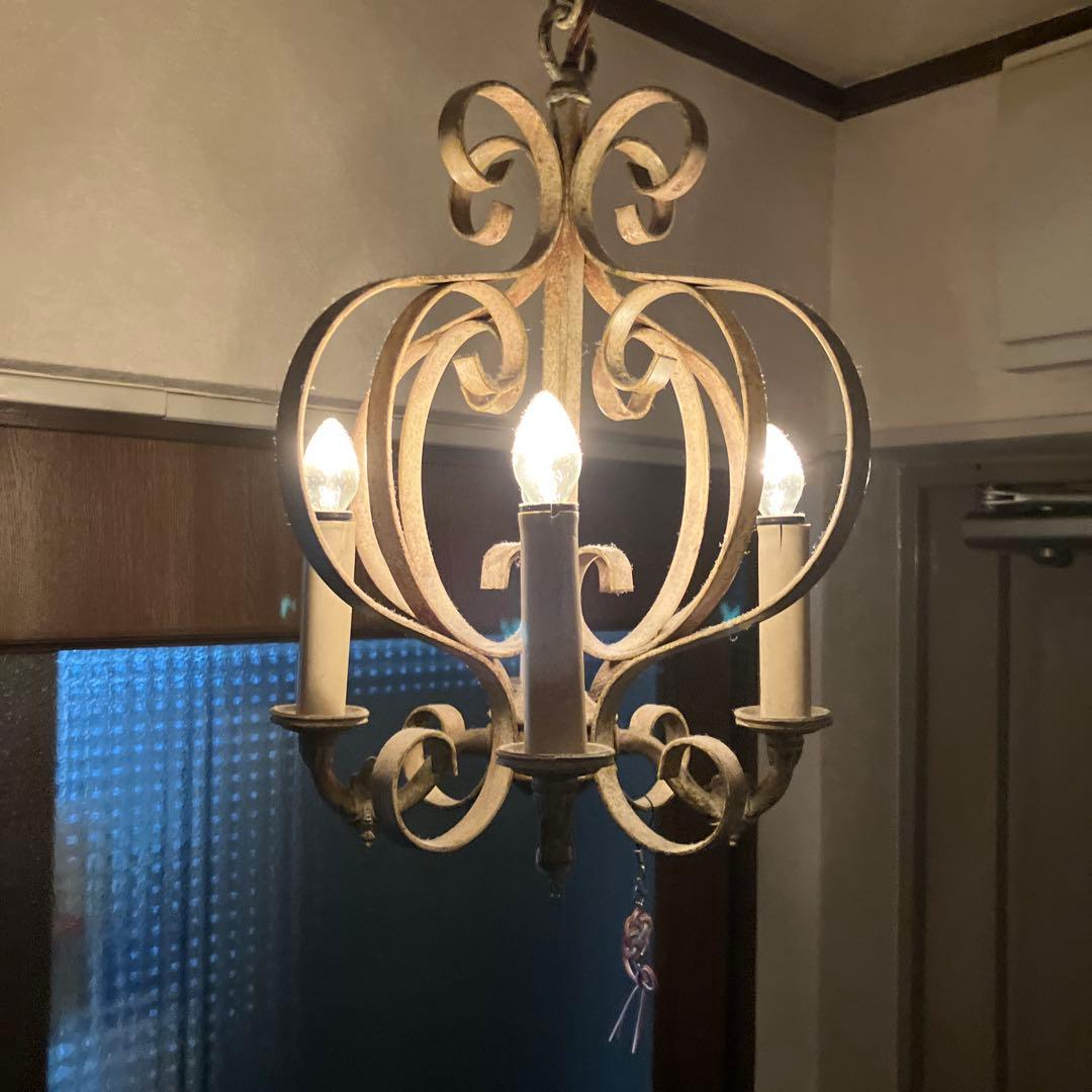 アンティーク照明　アンティークシーリングライト　ミッドセンチュリーシャビーシック