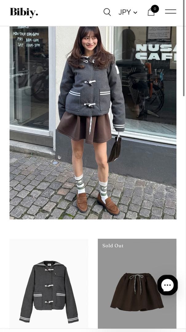 スカート Bibiy. NELLY MINI SKIRT Brown