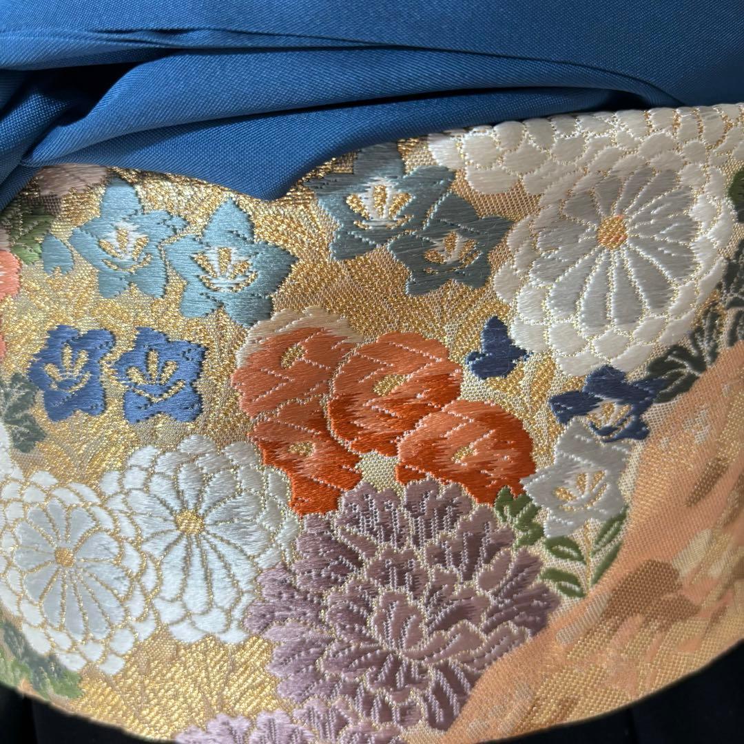 彩　着物リメイク♪華やかな和風アオザイ❣️花柄