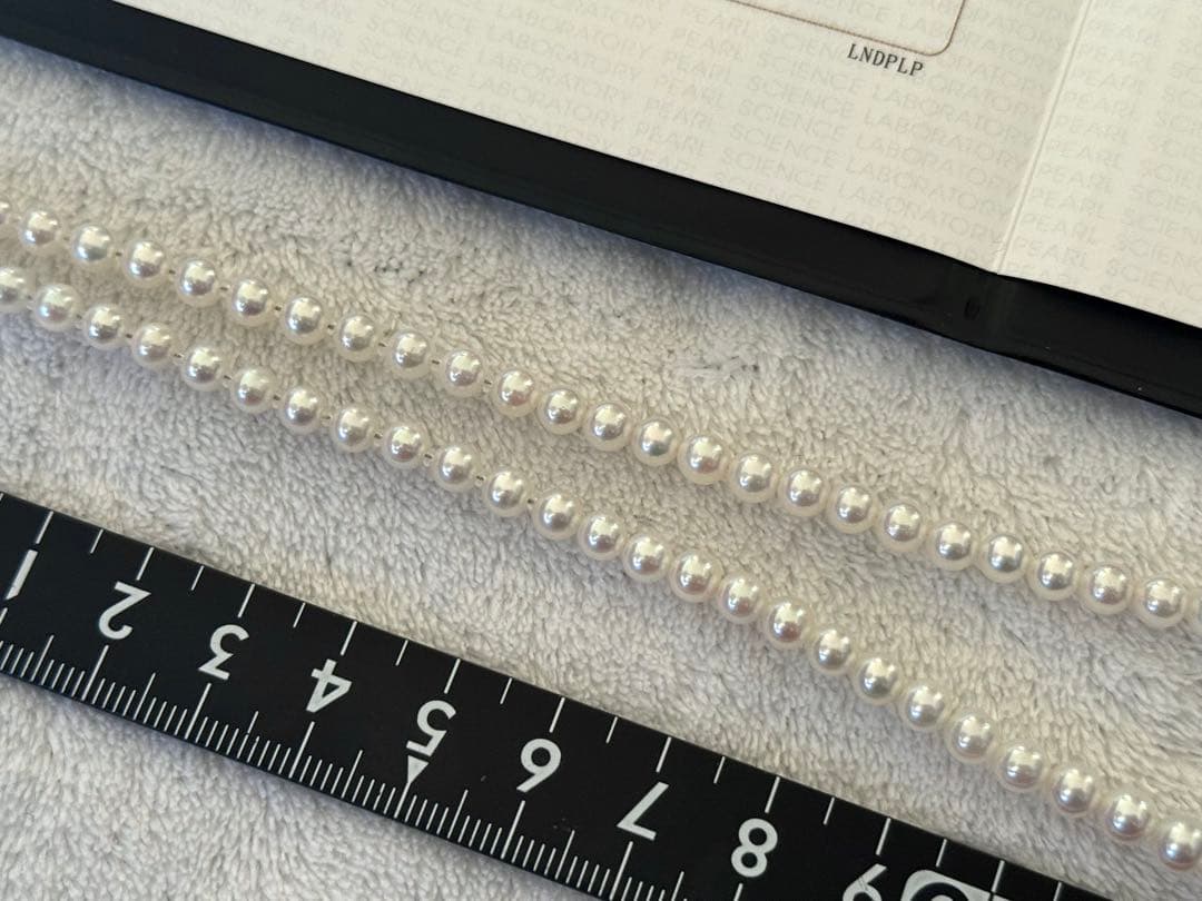 ミ*ル様 高品質美品最強照りオーロラロゼアコヤ真珠ベビーパールネックレス4.5-